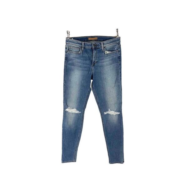 Joe's Blue Denim Skinny Ankle Jeans The Berrnie Distresses NWOT - Picture 1 of 10